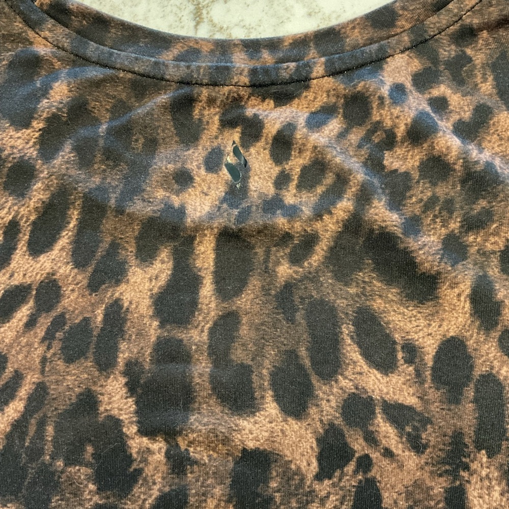 Skechers Brown Leopard Print Top - Picture 4 of 4